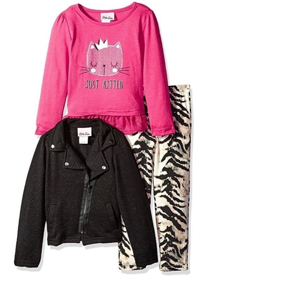 Little Lass "Just Kitten" 3-Pc Set